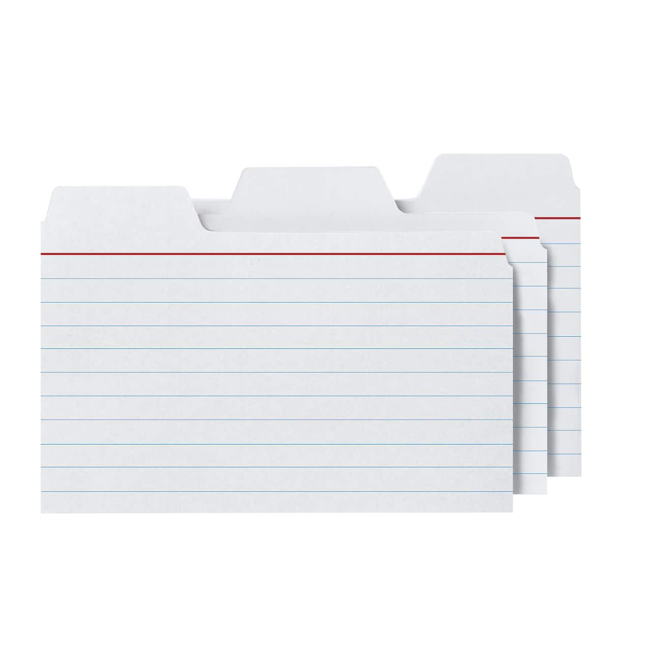 Find It Trading 3" x 5" White Tabbed Index Cards, 48ct.